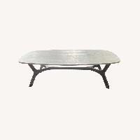 Crate & Barrel White Marble Coffee Table