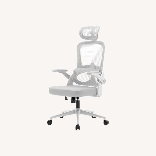 Used Amazon Light Gray Plastic Armchair for sale on AptDeco