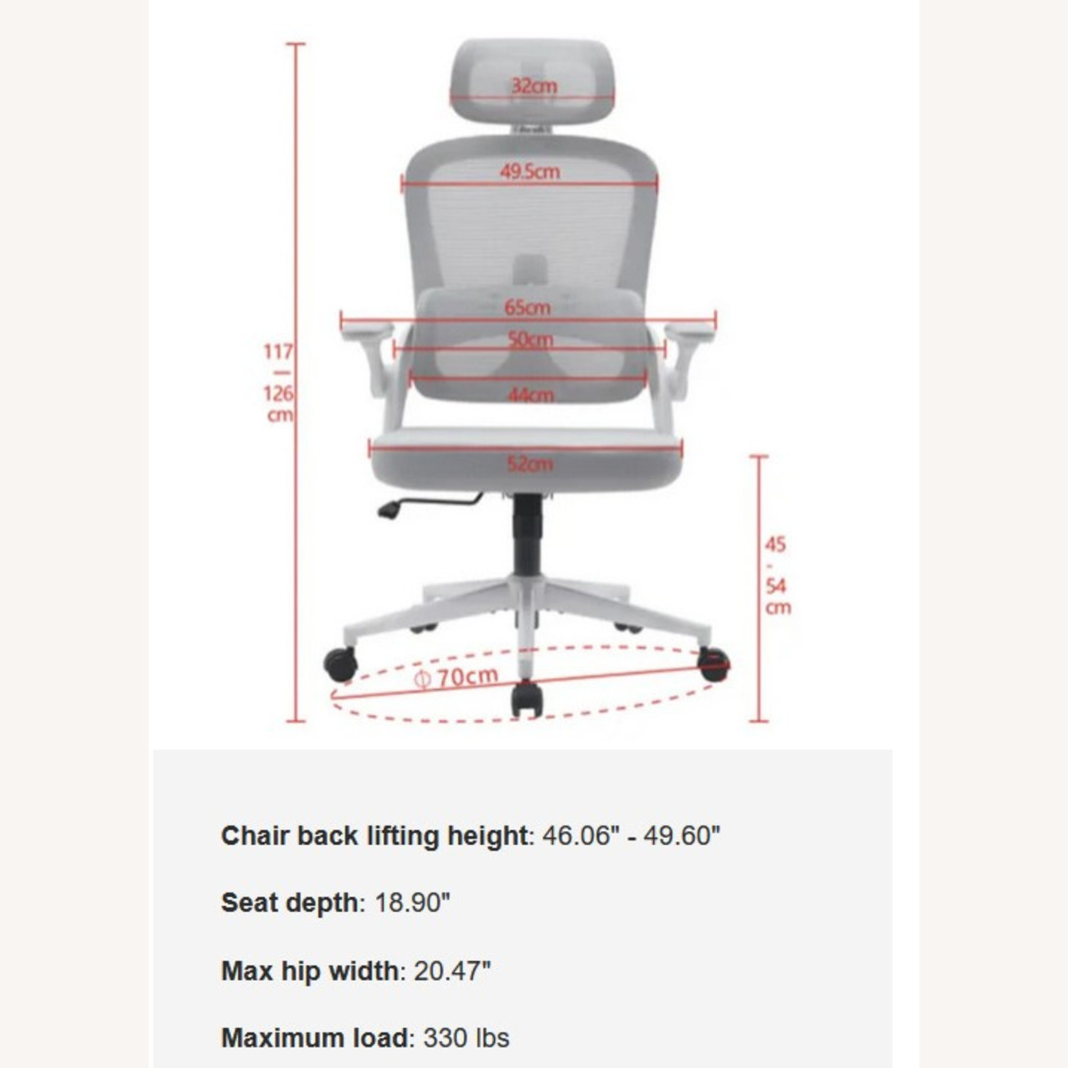 Amazon Light Gray Plastic Armchair - image-3