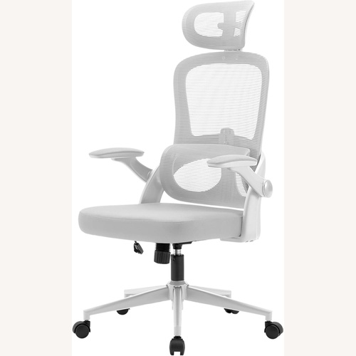 Used Amazon Light Gray Plastic Armchair for sale on AptDeco