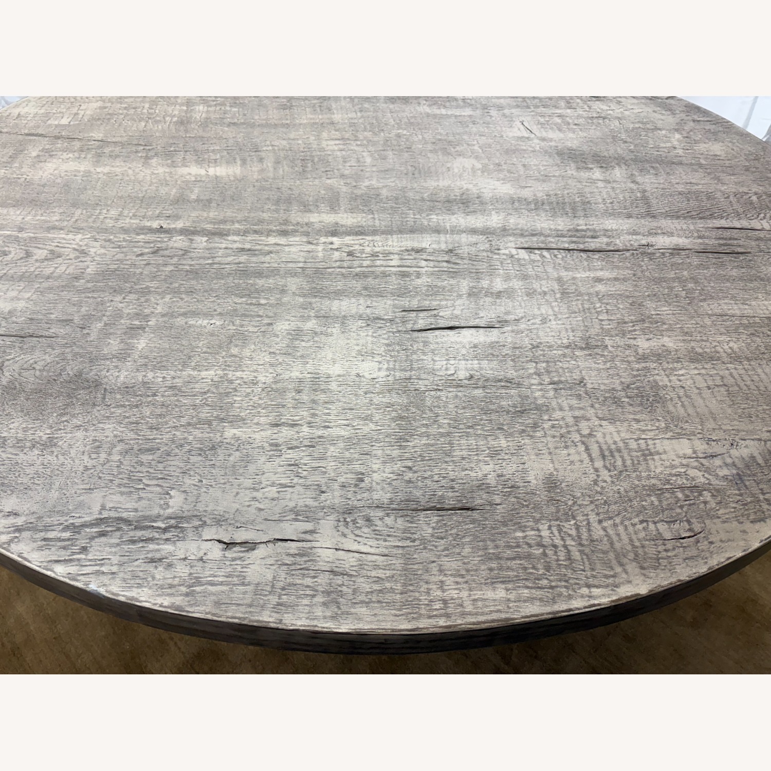 Restoration Hardware Drifted Reclaimed Oak Round Dining Table – 60” - image-13