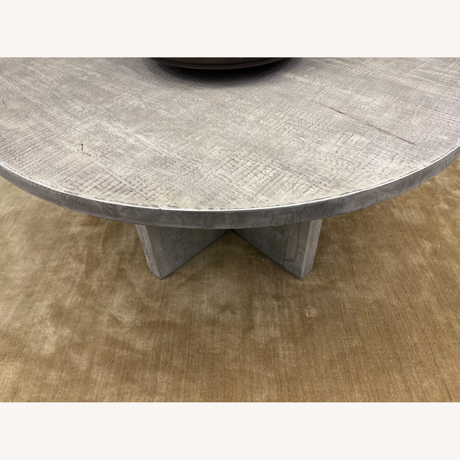 Restoration Hardware Drifted Reclaimed Oak Round Dining Table – 60” - image-9