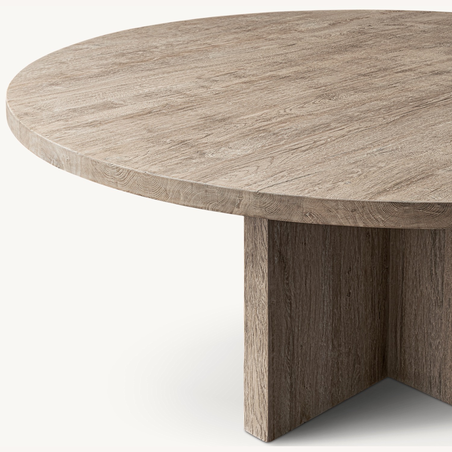 Restoration Hardware Drifted Reclaimed Oak Round Dining Table – 60” - image-27