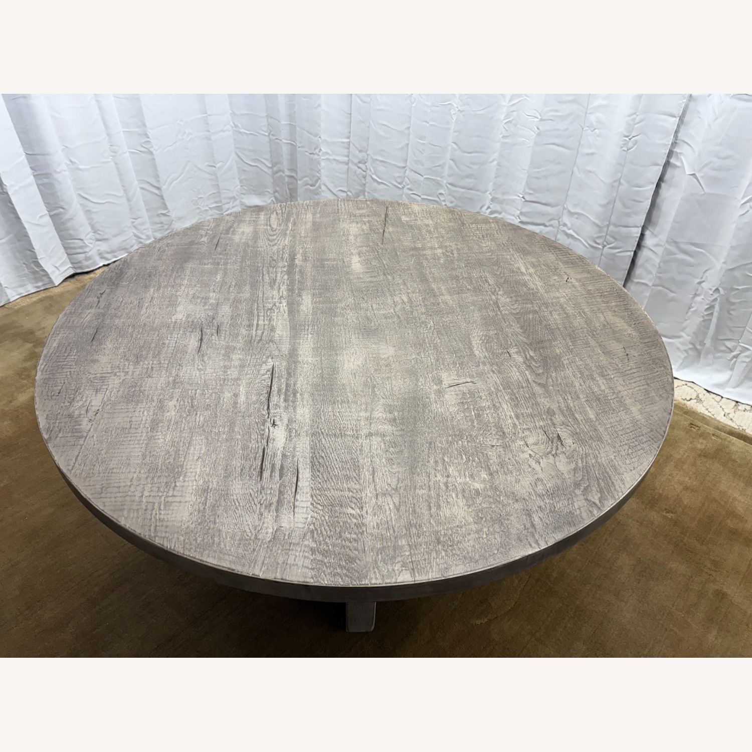 Restoration Hardware Drifted Reclaimed Oak Round Dining Table – 60” - image-11