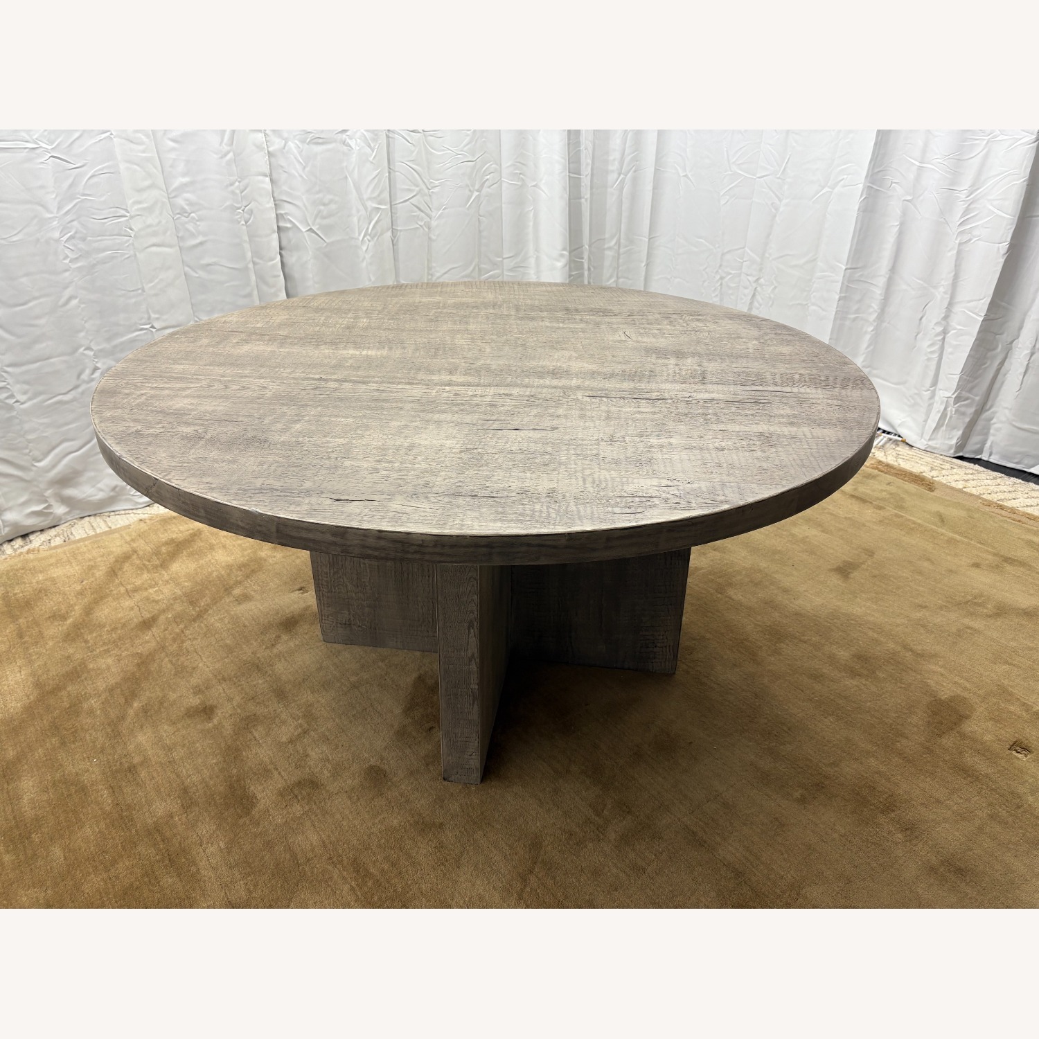 Restoration Hardware Drifted Reclaimed Oak Round Dining Table – 60” - image-8