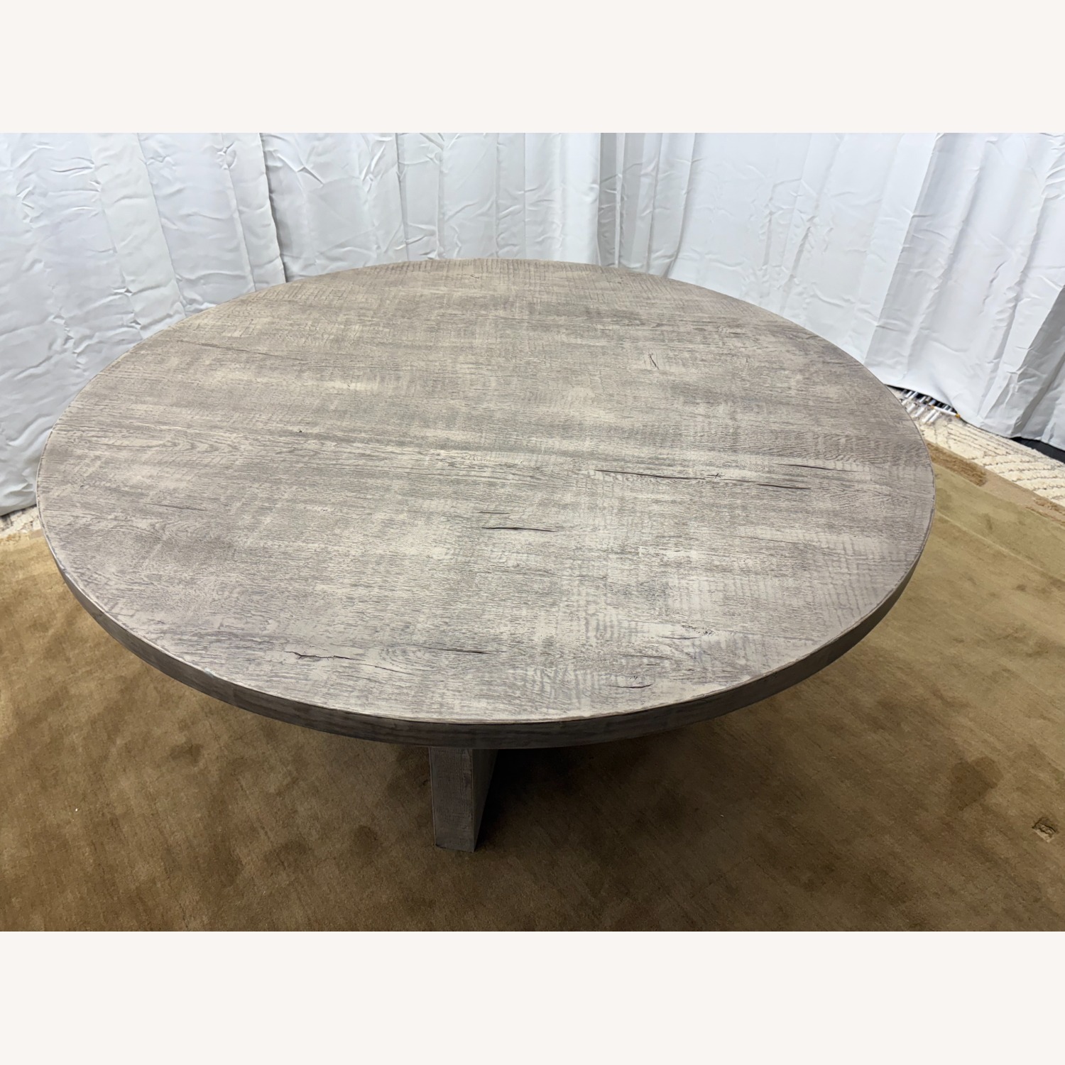 Restoration Hardware Drifted Reclaimed Oak Round Dining Table – 60” - image-5