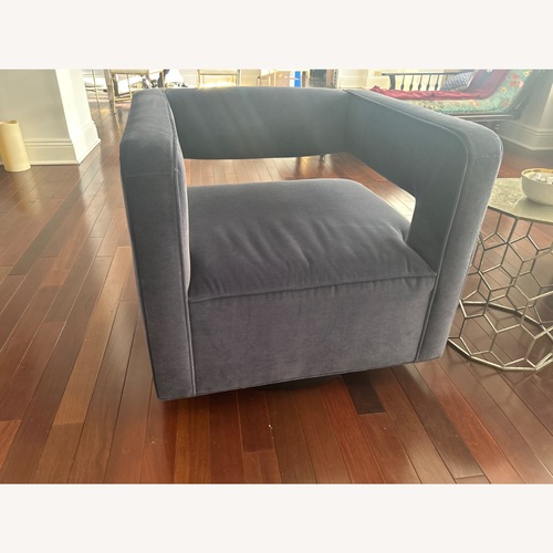 Used Blue Velvet Swivel Armchairs for sale on AptDeco