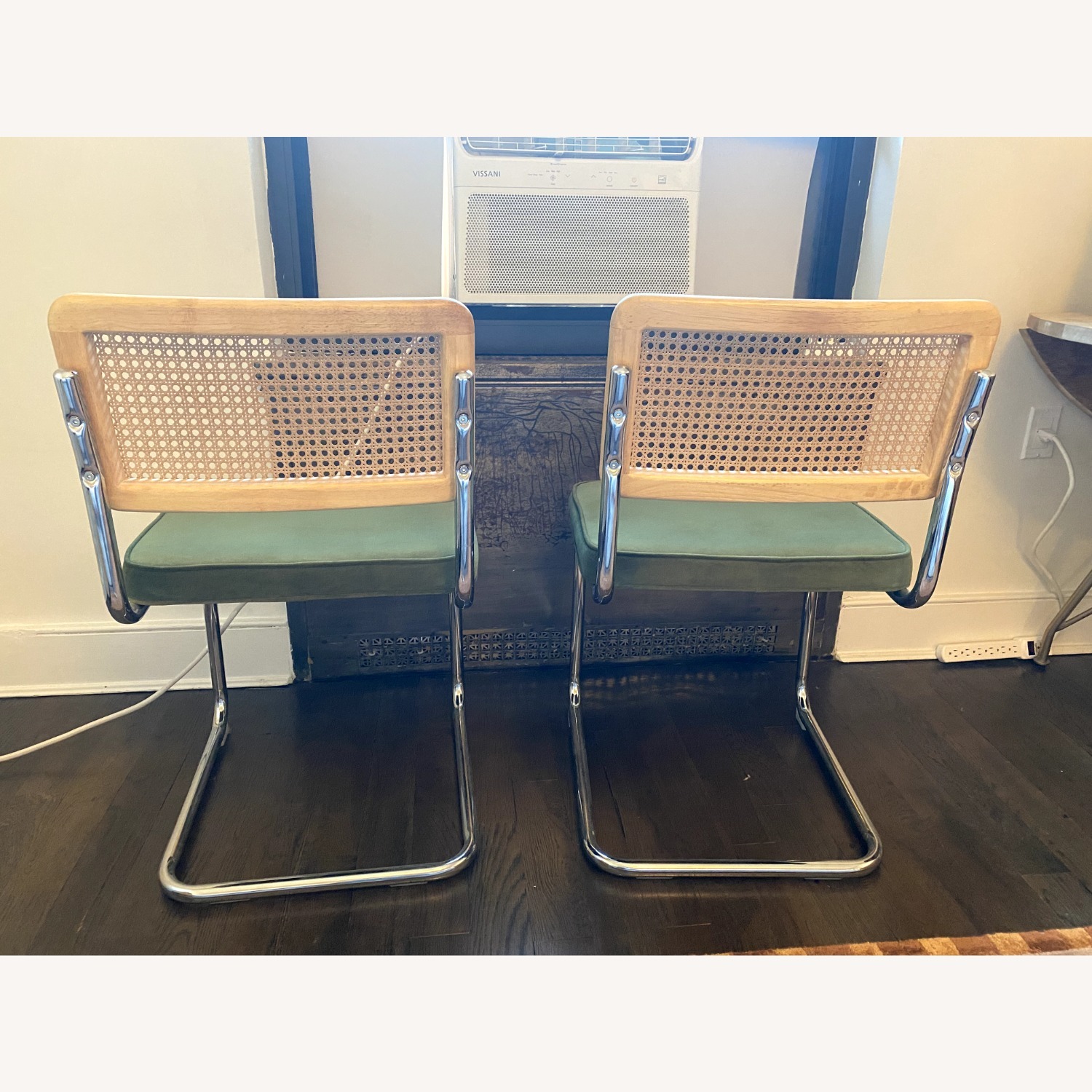 AllModern Green Velvet Dining Chairs - image-3