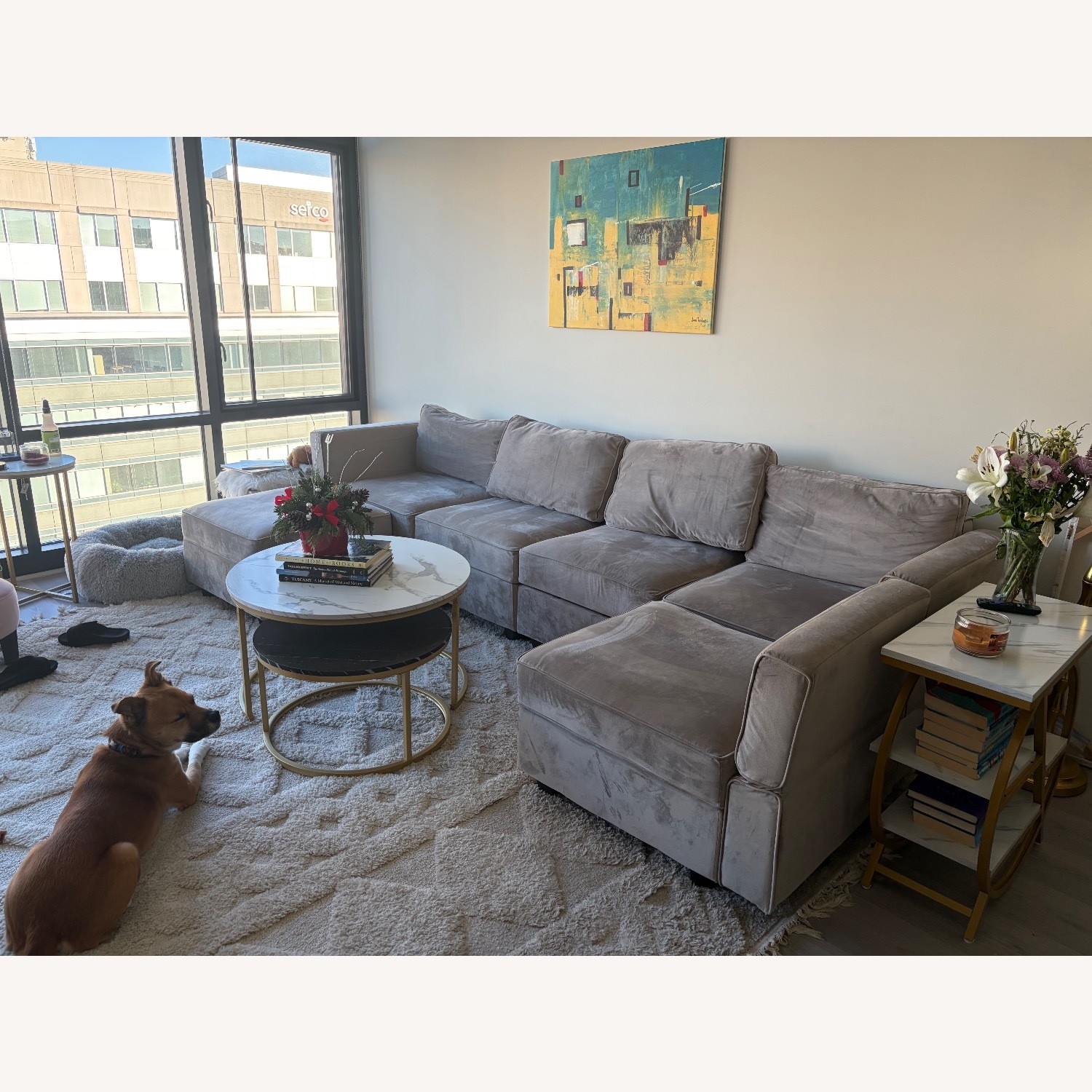 Nairoby 6 Storage Ottomans Sleeper Sectional  - image-7