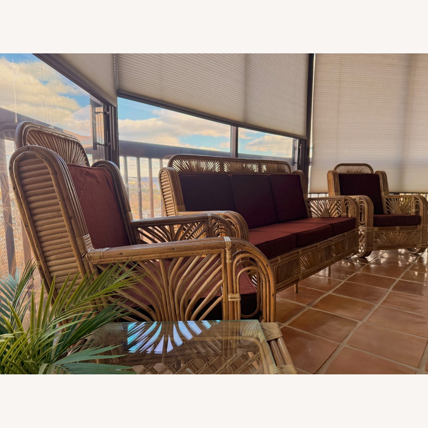 Unique & Handmade Rattan Bamboo Sofa Set - image-3