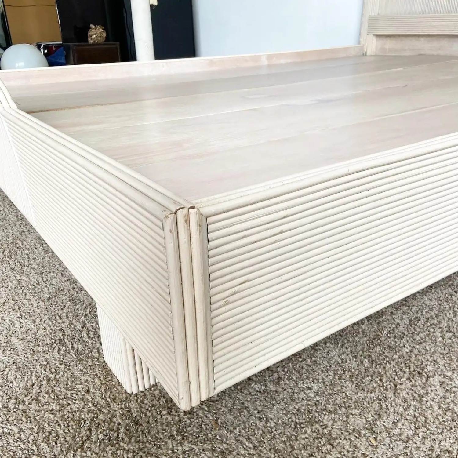 Vintage Boho Chic Pencil Reed Queen Bed  - image-4