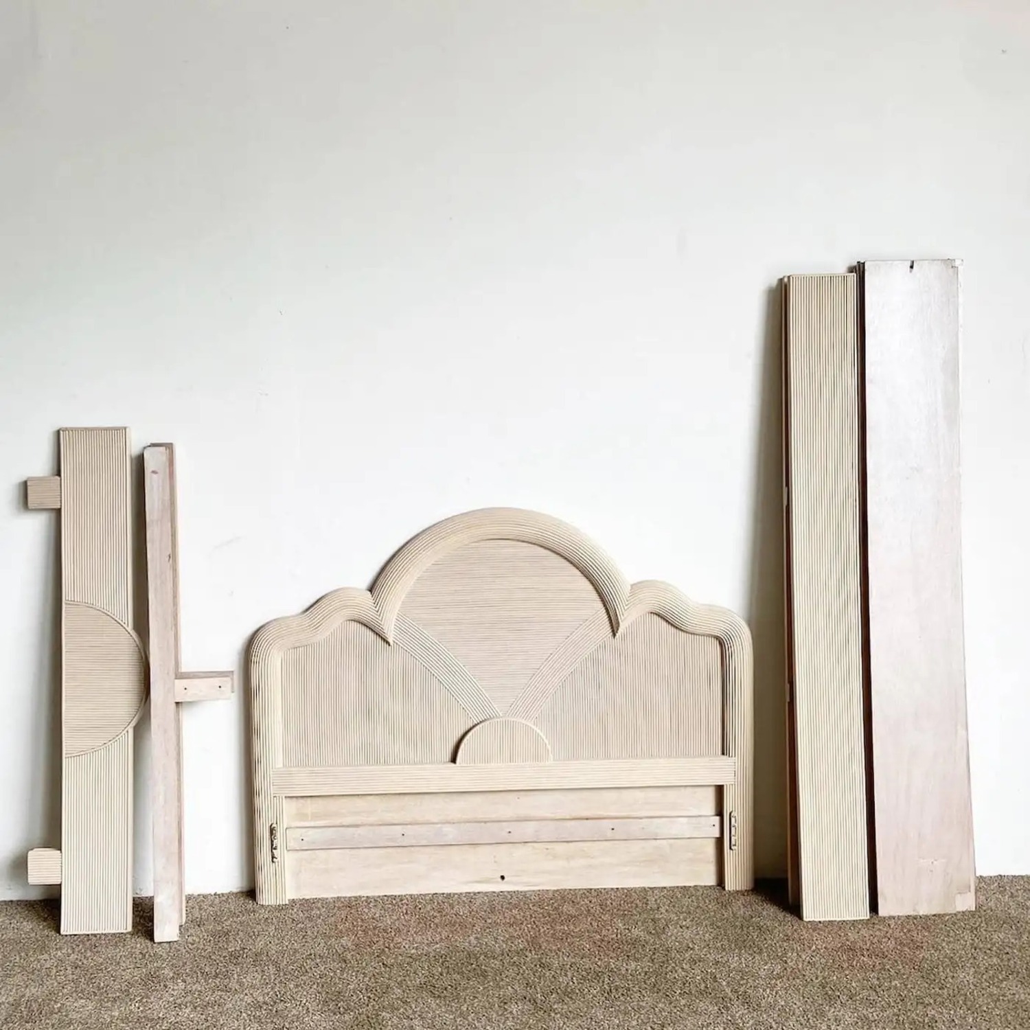 Vintage Boho Chic Pencil Reed Queen Bed  - image-2