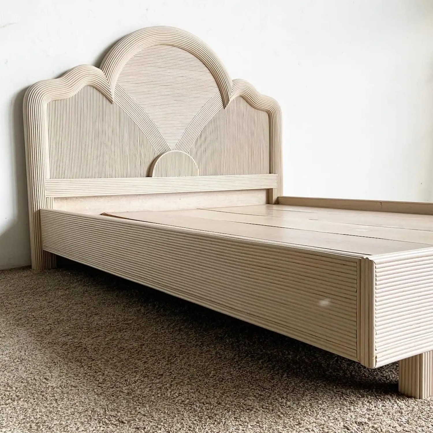 Vintage Boho Chic Pencil Reed Queen Bed  - image-3