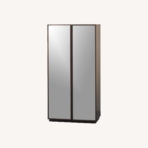 Used CB2 Reflection Dark Brown Wood Armoire for sale on AptDeco