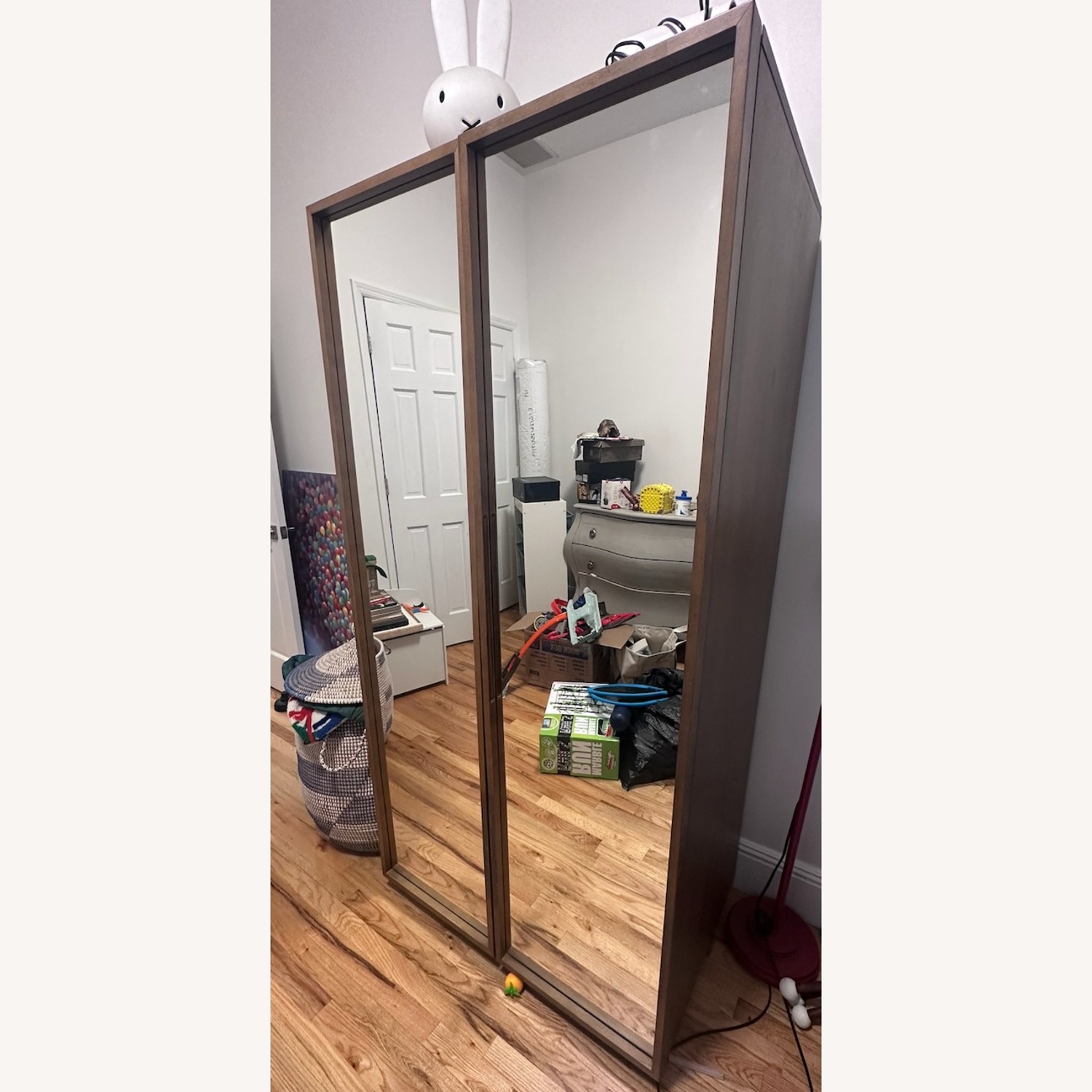 CB2 Reflection Dark Brown Wood Armoire - image-1