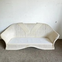 Vintage Boho Chic Ribbon Pencil Reed Sofa