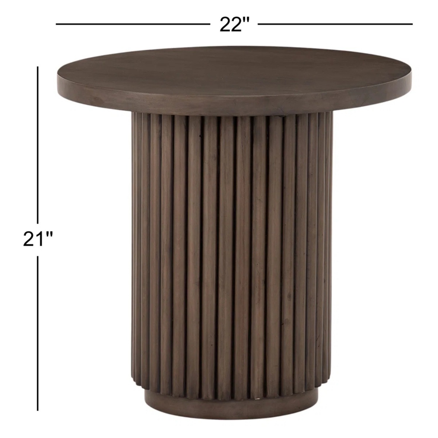 Four Hands Rutherford Dark Brown Wood Side Table - image-2