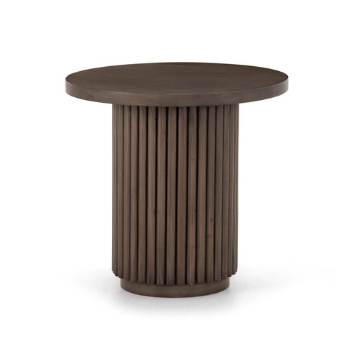 Used Four Hands Rutherford Dark Brown Wood Side Table for sale on AptDeco