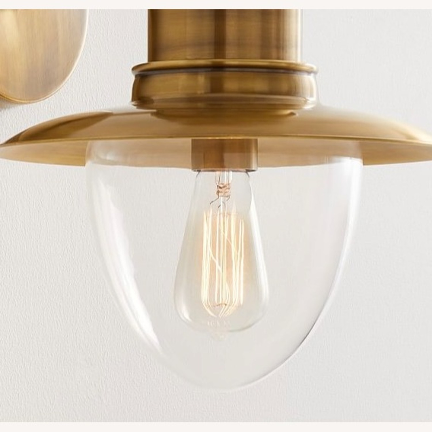 Pottery Barn Nolan Gold Metal Wall Lamp - image-3