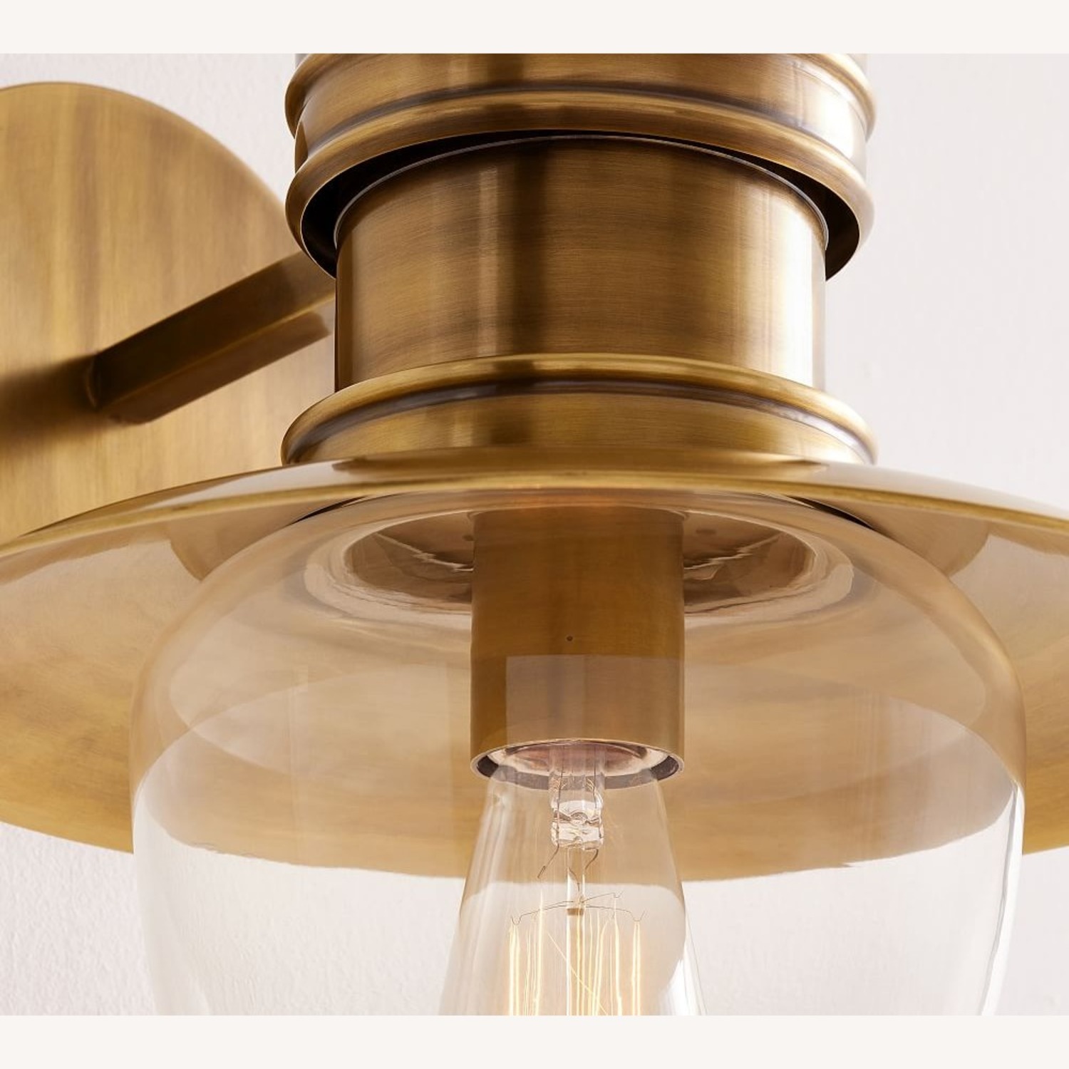 Pottery Barn Nolan Gold Metal Wall Lamp - image-2