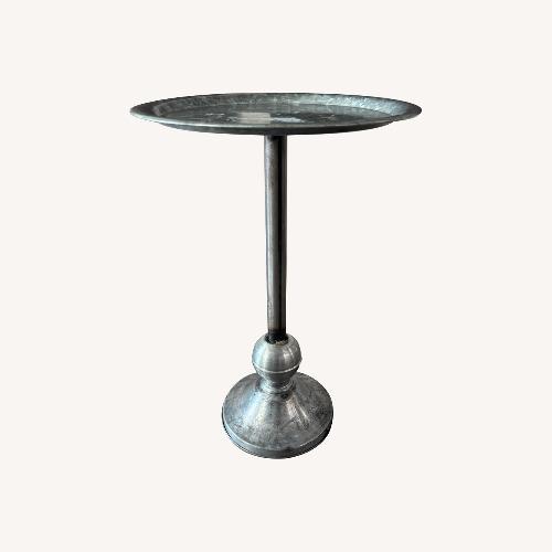 Used Silver Metal Side Table for sale on AptDeco
