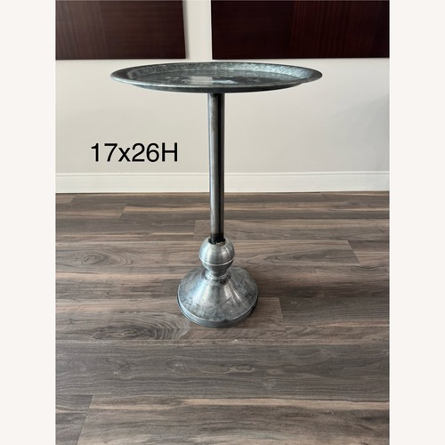 Used Silver Metal Side Table for sale on AptDeco
