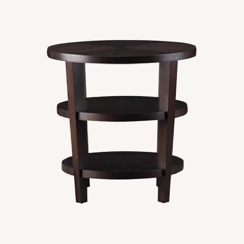 Used Crate & Barrel Dark Brown Wood Side Tables for sale on AptDeco