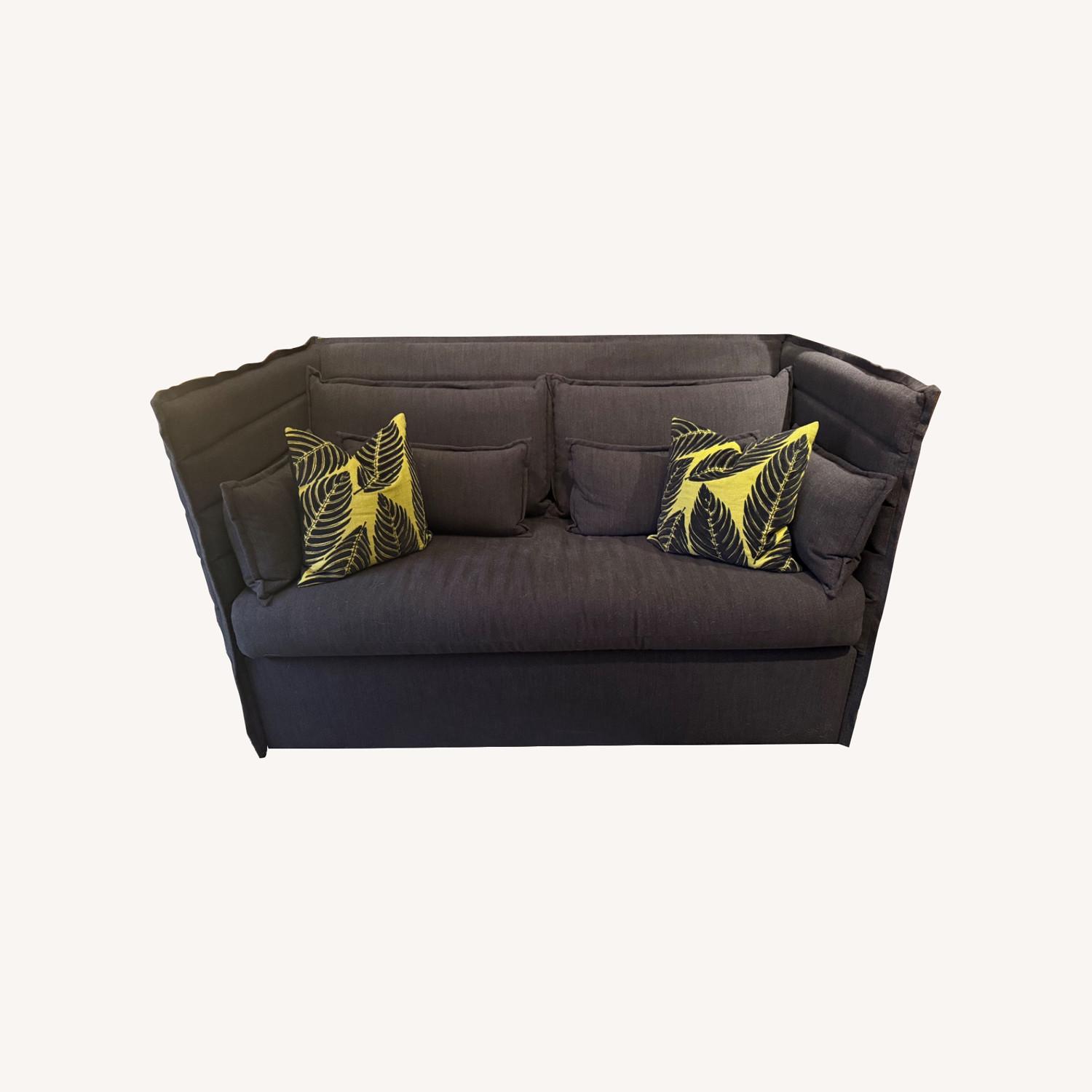 Dark Gray Wool Sleeper Sofa - image-0