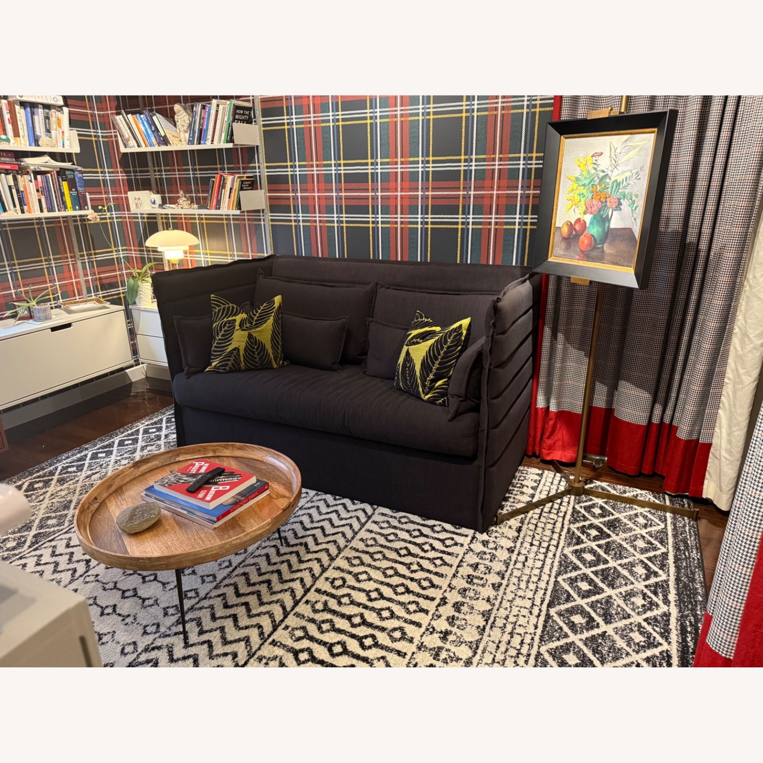 Dark Gray Wool Sleeper Sofa - image-3