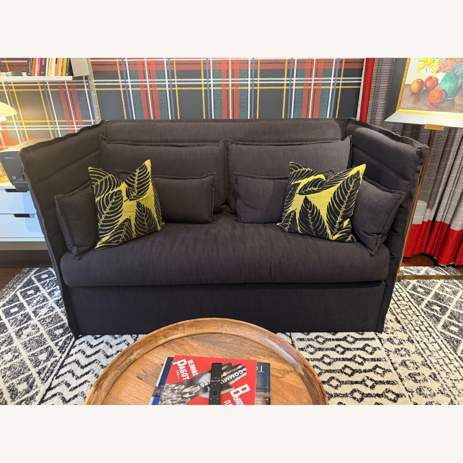 Dark Gray Wool Sleeper Sofa - image-2