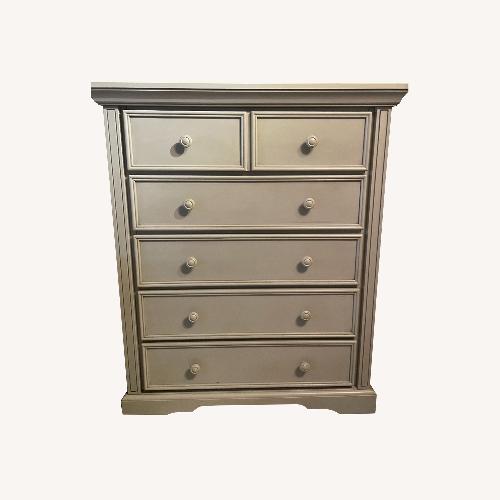 Used Light Gray Wood Dresser for sale on AptDeco