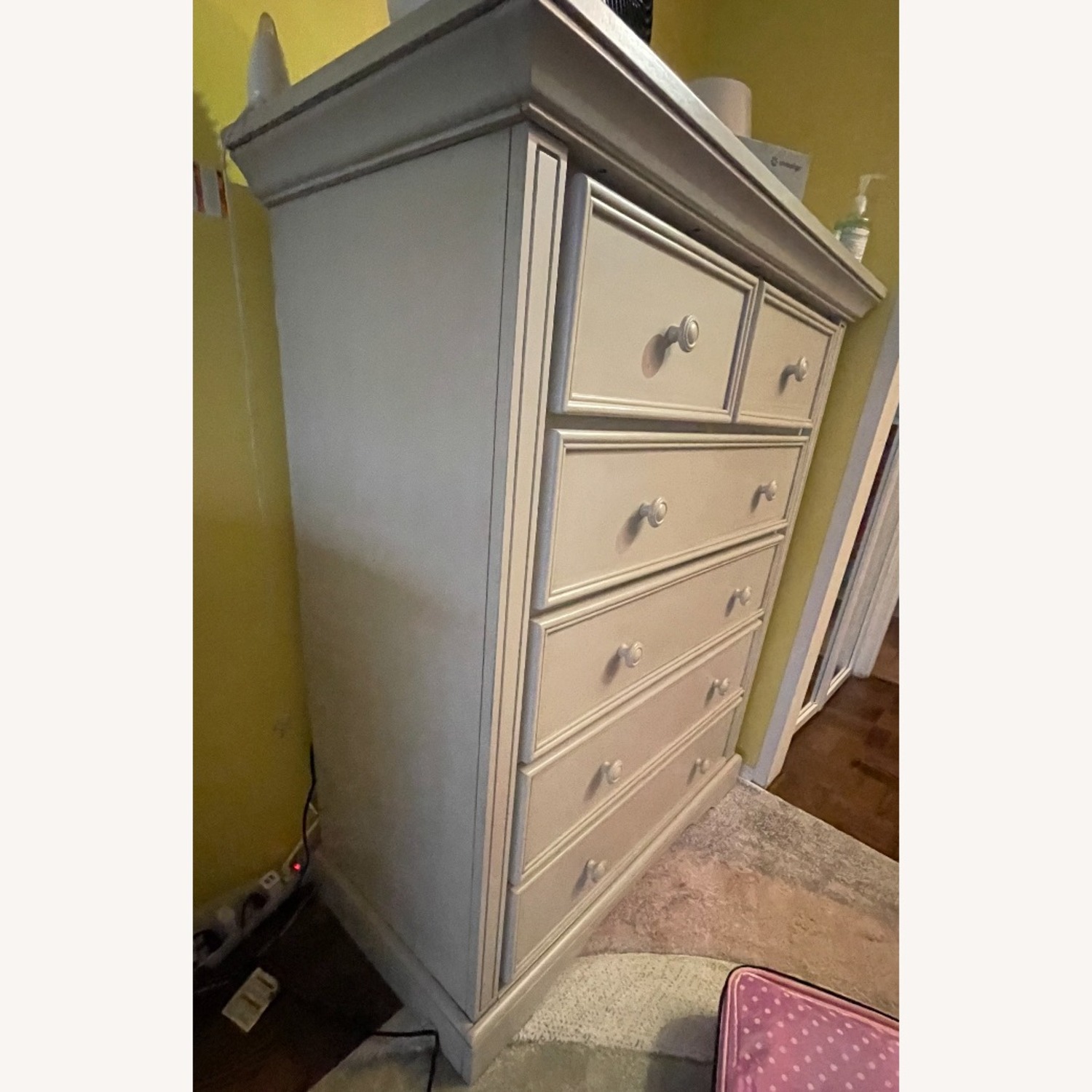 Light Gray Wood Dresser - image-3