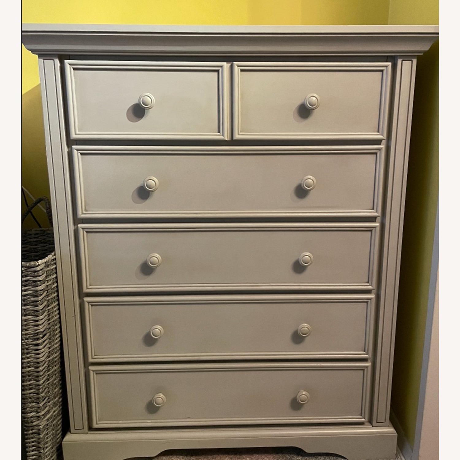 Light Gray Wood Dresser - image-1