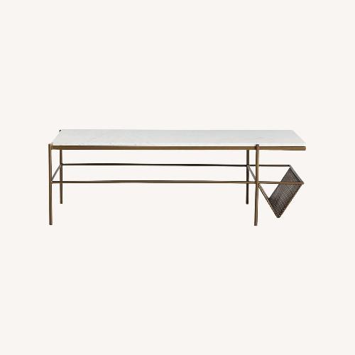 Used Pottery Barn Marble Coffee Table for sale on AptDeco
