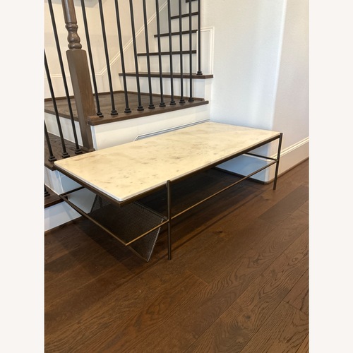 Used Pottery Barn Marble Coffee Table for sale on AptDeco