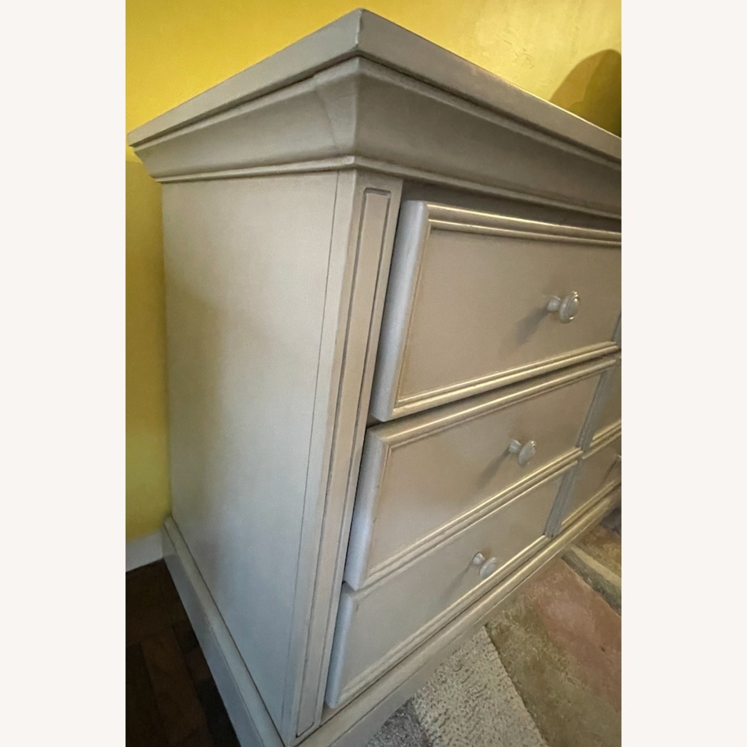 Light Gray Wood Dresser - image-3