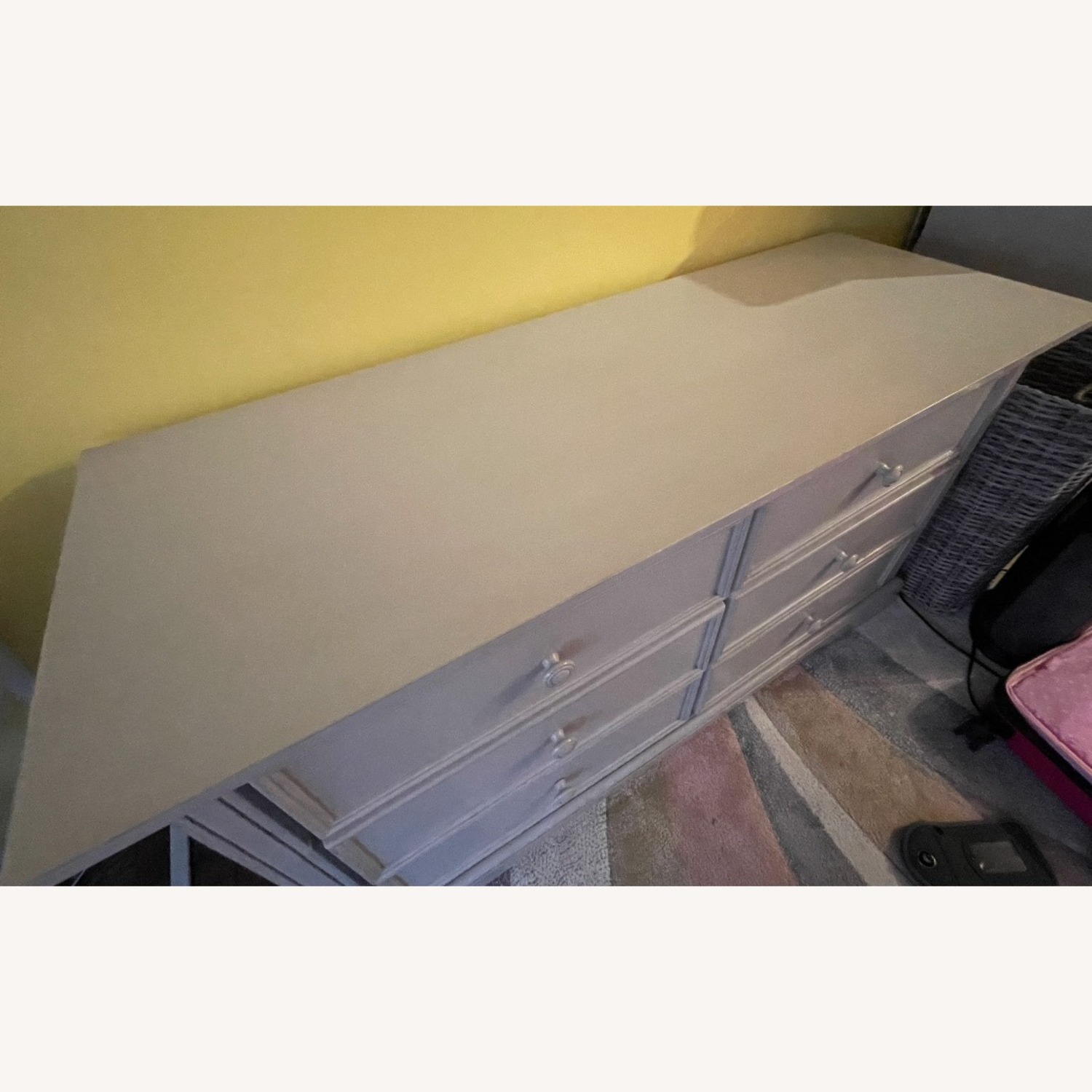Light Gray Wood Dresser - image-2