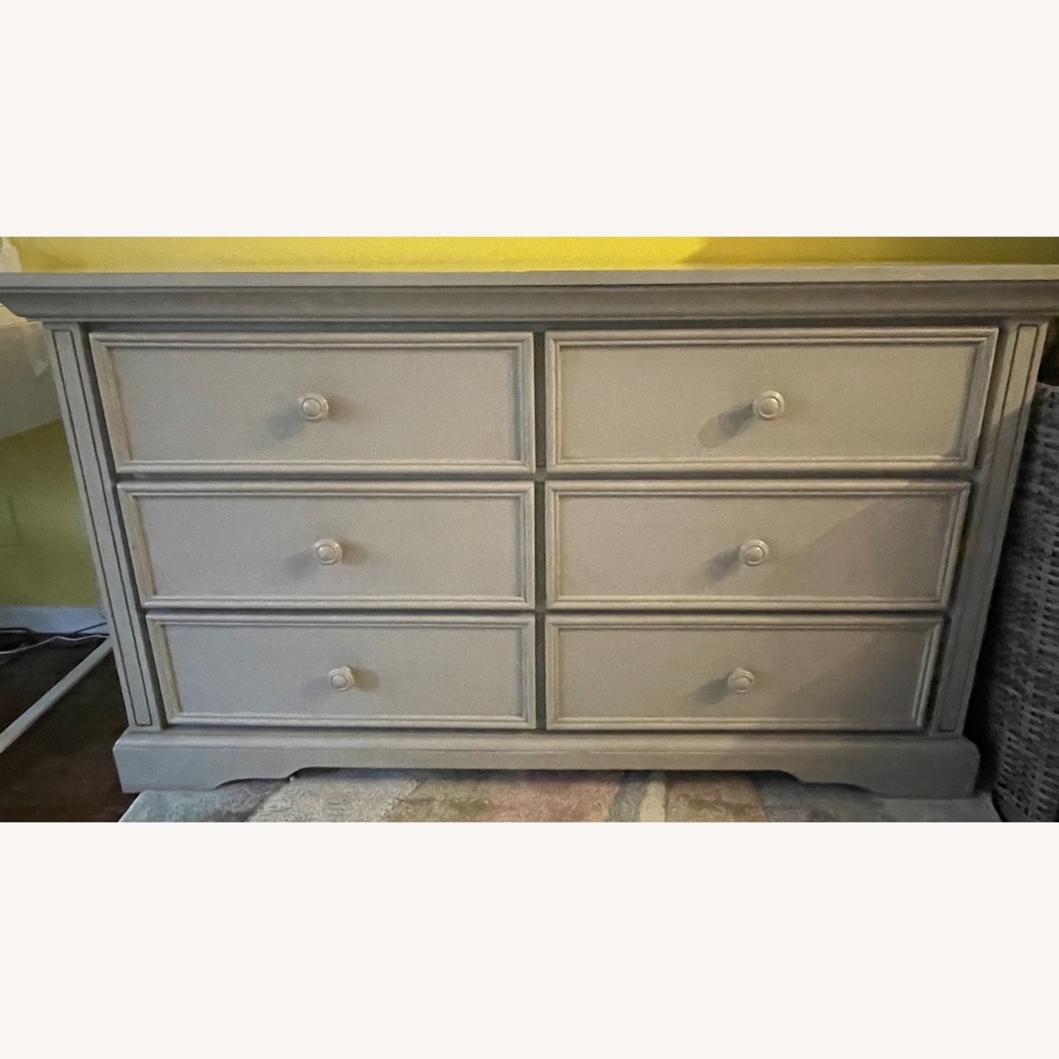 Light Gray Wood Dresser - image-1