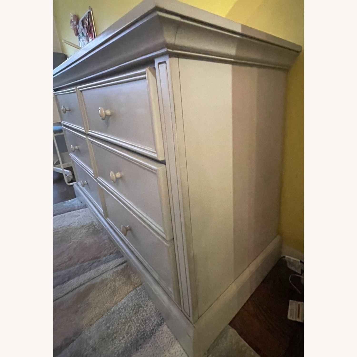 Light Gray Wood Dresser - image-4