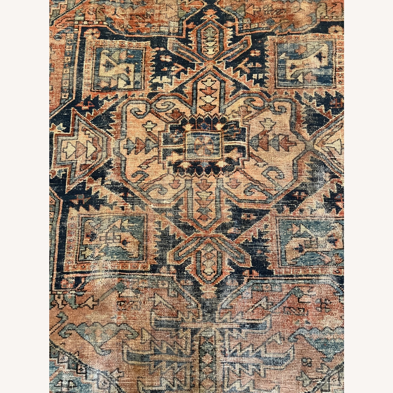 Vintage/Antique Blue Wool Area Rug 8' x 10' - image-3