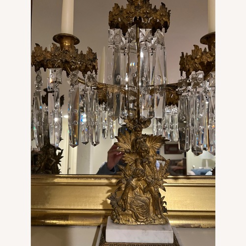 Used Antique Girandole Candelabras (3) Gold Décor for sale on AptDeco