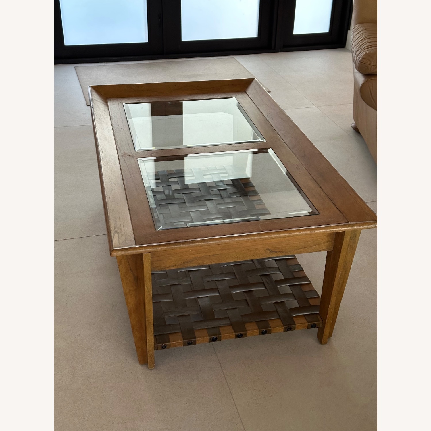 Rooms To Go Light Brown Wood Coffee Table - image-5