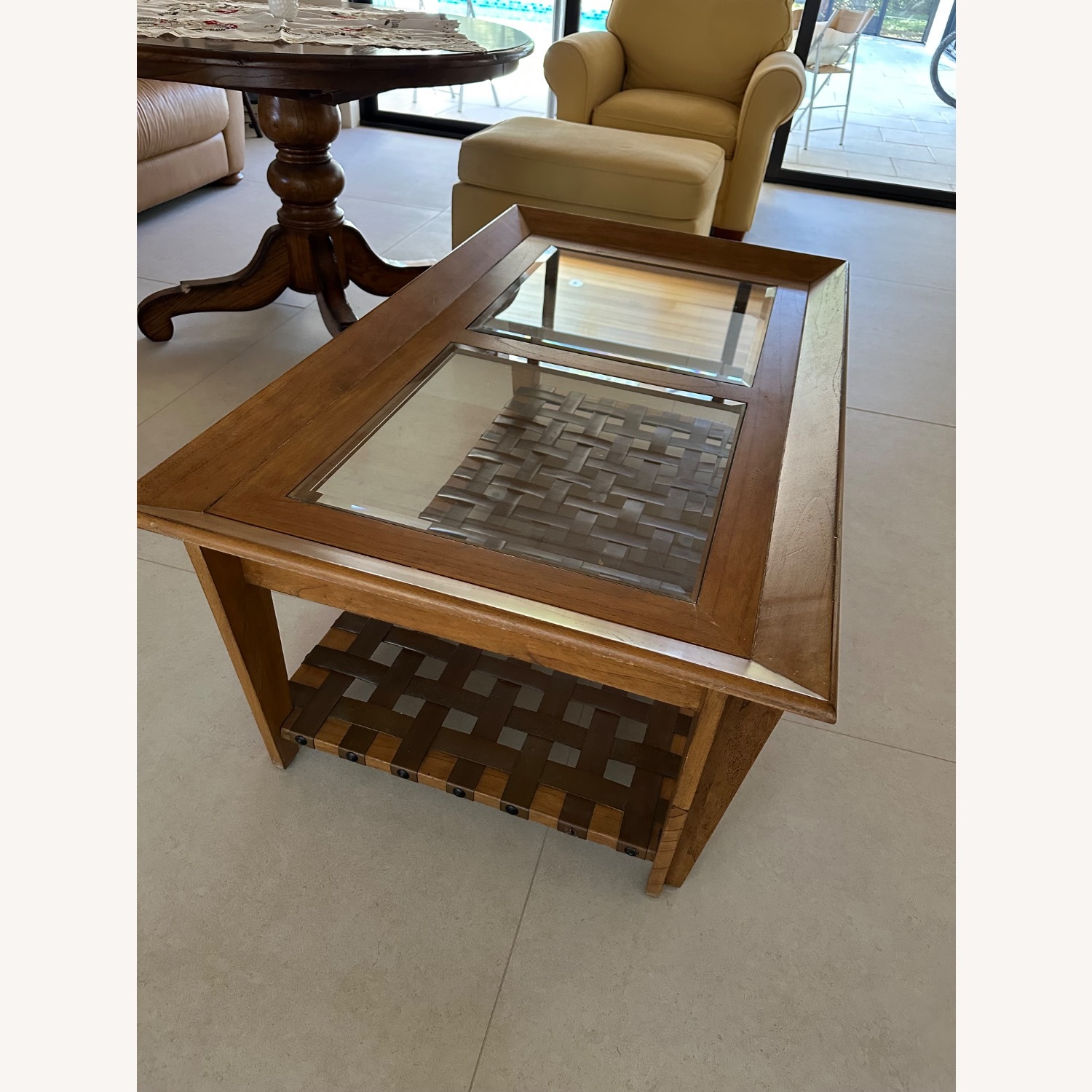 Rooms To Go Light Brown Wood Coffee Table - image-3