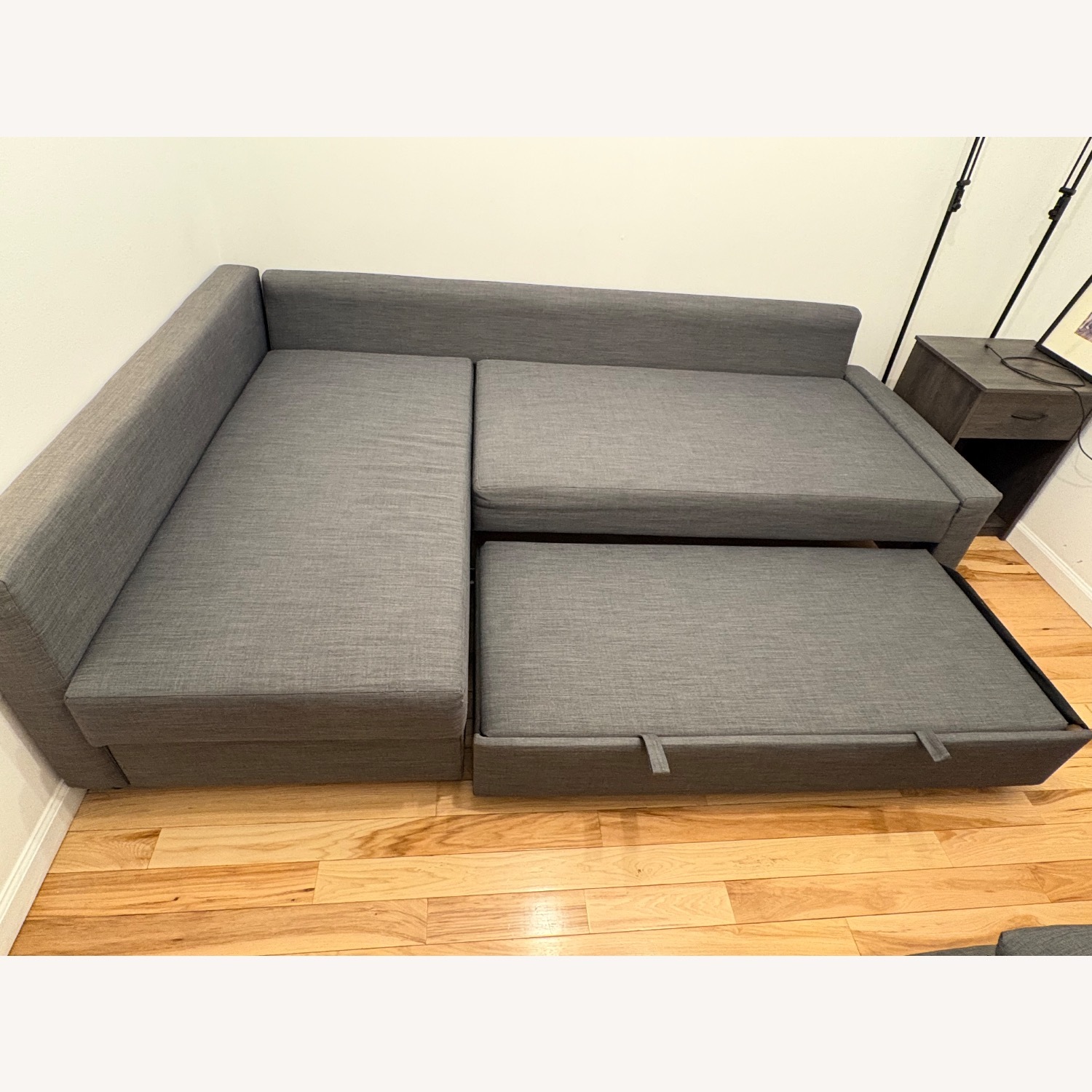 IKEA Dark Gray Fabric Sleeper Sofa - image-6