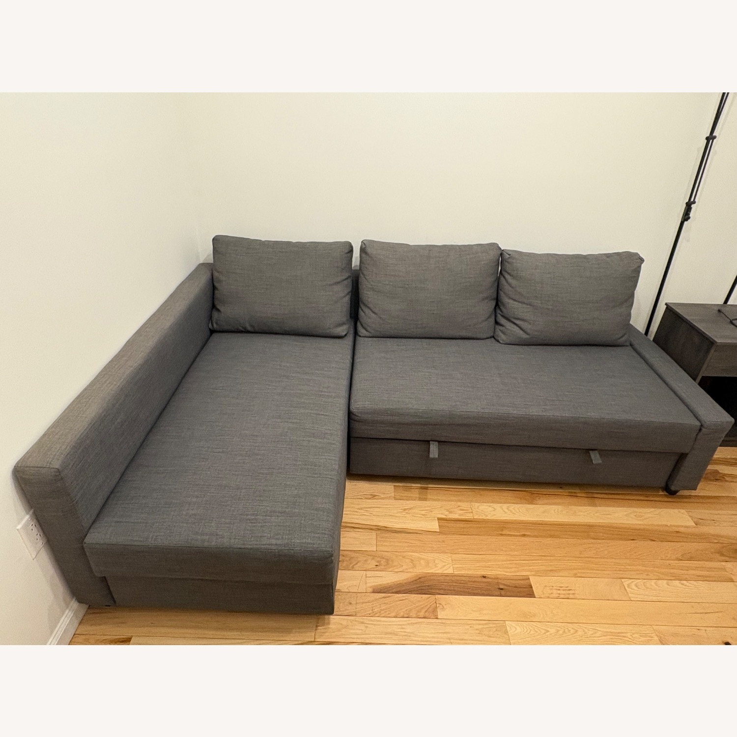 IKEA Dark Gray Fabric Sleeper Sofa - image-1