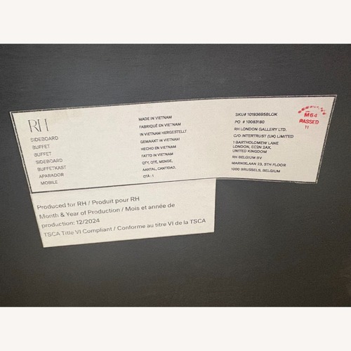 Used Restoration Hardware Byron Emperador 4-Door Sideboard – 84” for sale on AptDeco