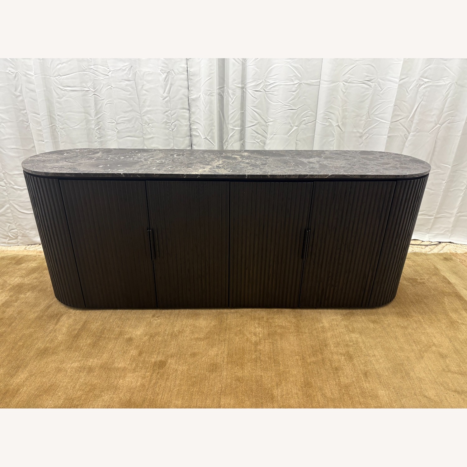 Restoration Hardware Byron Emperador 4-Door Sideboard – 84” - image-3