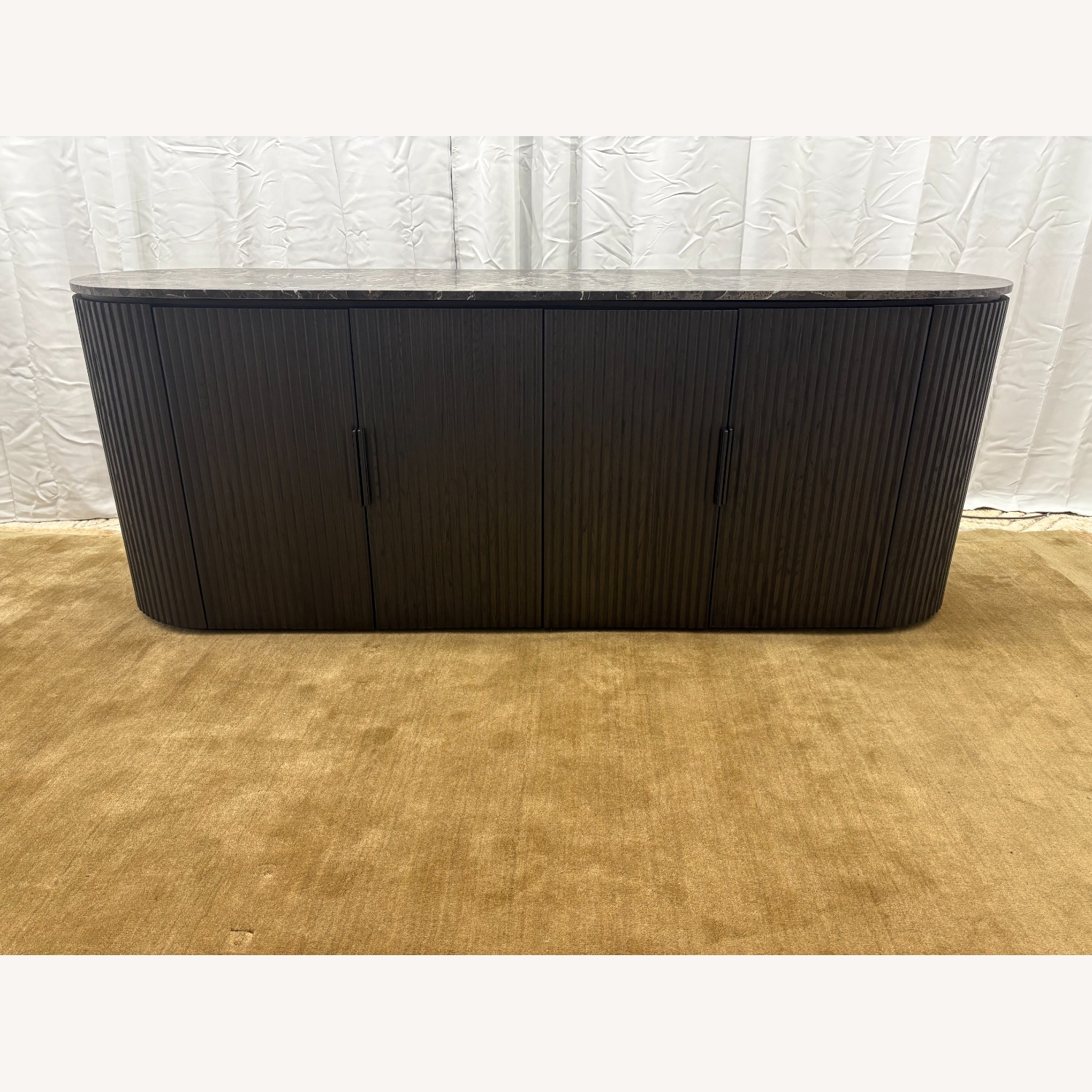 Restoration Hardware Byron Emperador 4-Door Sideboard – 84” - image-7