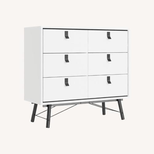 Used Target Tvilum Ry 6 Drawer Chest White Dresser for sale on AptDeco