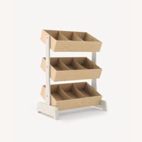 Oeuf Toy Store Toy Shelves in Walnut/White  